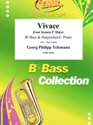Vivace by Telemann Georg Philipp - Valta Jan - for Bb Bass and Piano (Bb Bass and Piano (or Harpsichord (Clavecin))