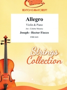 Allegro by Fiocco Joseph-Hector - Mourey Colette - for Violin and Piano (Violin and Piano)