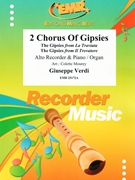 2 Chorus Of Gipsies by Verdi Giuseppe - Mourey Colette - for Alto Recorder and Organ (Alto Recorder and Organ)