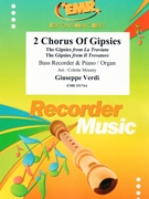 2 Chorus Of Gipsies by Verdi Giuseppe - Mourey Colette - for Bass Recorder and Organ (Bass Recorder and Organ)