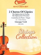 2 Chorus Of Gipsies by Verdi Giuseppe - Mourey Colette - for Contrabass and Piano (Contrabass and Piano)