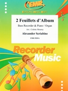 2 Feuillets d'Album by Scriabin Alexander - Mourey Colette - for Bass Recorder and Organ (Bass Recorder and Organ)