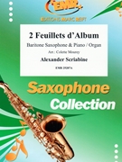 2 Feuillets d'Album by Scriabin Alexander - Mourey Colette - for Baritone Saxophone and Organ (Baritone Saxophone and Organ)
