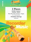 2 Pieces by Tarrega Francisco - Mourey Colette - for Bass Recorder and Piano (Bass Recorder and Piano)