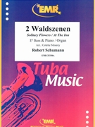 2 Waldszenen by Schumann Robert - Mourey Colette - for Eb Bass and Organ (Eb Bass and Organ)