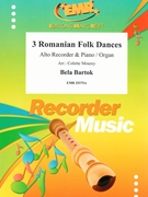3 Romanian Folk Dances by Bartok Bela - Mourey Colette - for Alto Recorder and Organ (Alto Recorder and Organ)