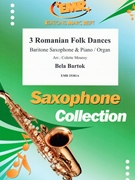 3 Romanian Folk Dances by Bartok Bela - Mourey Colette - for Baritone Saxophone and Piano (Baritone Saxophone and Piano)