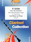 4 Arias by Weber Carl Maria von - Mourey Colette - for Bass Clarinet and Organ (Bass Clarinet and Organ)