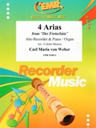 4 Arias by Weber Carl Maria von - Mourey Colette - for Alto Recorder and Piano (Alto Recorder and Piano)