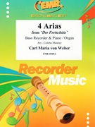 4 Arias by Weber Carl Maria von - Mourey Colette - for Bass Recorder and Organ (Bass Recorder and Organ)