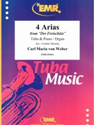 4 Arias by Weber Carl Maria von - Mourey Colette - for Tuba and Organ (Tuba and Organ)