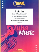 4 Arias by Weber Carl Maria von - Mourey Colette - for Eb Bass and Organ (Eb Bass and Organ)