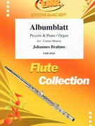 Albumblatt by Brahms Johannes - Mourey Colette - for Piccolo and Organ (Piccolo and Organ)