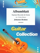 Albumblatt by Brahms Johannes - Mourey Colette - for Soprano Recorder and Guitar (Soprano Recorder and Guitar)