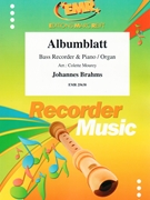 Albumblatt by Brahms Johannes - Mourey Colette - for Bass Recorder and Piano (Bass Recorder and Piano)