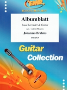 Albumblatt by Brahms Johannes - Mourey Colette - for Guitar and Bass Recorder (Guitar and Bass Recorder)