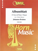 Albumblatt by Brahms Johannes - Mourey Colette - for Eb Horn and Organ (Eb Horn and Organ)