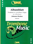 Albumblatt by Brahms Johannes - Mourey Colette - for Trombone and Organ (Trombone and Organ)