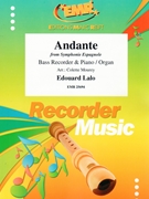 Andante by Lalo Edouard - Mourey Colette - for Bass Recorder and Piano (Bass Recorder and Piano)