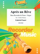 Apres un Reve by Faure Gabriel - Mourey Colette - for Bass Recorder and Organ (Bass Recorder and Organ)