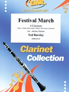 Festival March by Barclay Ted - Naulais Jerome - for 4 Clarinets and Rhythm Section (4 Clarinets and Rhythm Section (Piano Bass Drums) (Piano / Guitar Bass Guitar Drums Percussion (optional)))