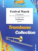 Festival March by Barclay Ted - Naulais Jerome - for 4 Trombones and Rhythm Section (4 Trombones and Rhythm Section (Piano / Guitar Bass Guitar Drums Percussion (optional)))