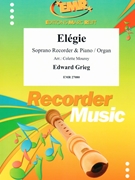 Elegie by Grieg Edward - Mourey Colette - for Soprano Recorder and Piano (Soprano Recorder and Piano)