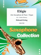 Elegie by Grieg Edward - Mourey Colette - for Alto Saxophone and Organ (Alto Saxophone and Organ)