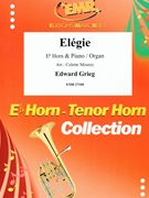 Elegie by Grieg Edward - Mourey Colette - for Eb Horn and Piano (Eb Horn and Piano)