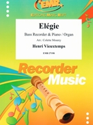 Elegie by Vieuxtemps Henri - Mourey Colette - for Bass Recorder and Piano (Bass Recorder and Piano)