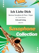 Ich Liebe Dich by Grieg Edvard - Mourey Colette - for Baritone Saxophone and Organ (Baritone Saxophone and Organ)