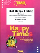 That Happy Feeling by Richards Scott - Naulais Jerome - for 4 Trumpets and Piano (4 Trumpets and Piano (Piano / Guitar Bass Guitar Drums Percussion (optional)))