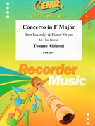 Concerto in F Major by Albinoni Tomaso - Ted Barclay - for Bass Recorder and Piano (Bass Recorder and Piano)