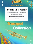 Sonata in F minor by Telemann Georg Philipp - Mortimer John Glenesk - for Trumpet and Organ (Trumpet and Organ)