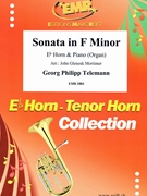 Sonata in F minor by Telemann Georg Philipp - Mortimer John Glenesk - for Eb Horn and Organ (Eb Horn and Organ)