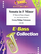 Sonata in F minor by Telemann Georg Philipp - Mortimer John Glenesk - for Eb Bass and Organ (Eb Bass and Organ)