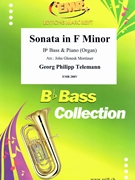 Sonata in F minor by Telemann Georg Philipp - Mortimer John Glenesk - for Bb Bass and Organ (Bb Bass and Organ)