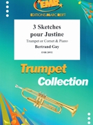 3 Sketches pour Justine by Gay Bertrand for Cornet and Piano (Cornet and Piano)