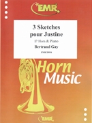 3 Sketches pour Justine by Gay Bertrand for Eb Horn and Piano (Eb Horn and Piano)