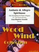 Andante & Allegro Spirituoso by Senaille Jean-Baptiste - Mortimer John Glenesk - for Alto Saxophone and Organ (Alto Saxophone and Organ)
