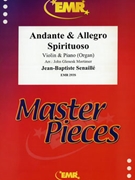 Andante & Allegro Spirituoso by Senaille Jean-Baptiste - Mortimer John Glenesk - for Violin and Organ (Violin and Organ)