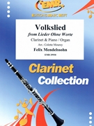 Volkslied by Mendelssohn Felix - Mourey Colette - for Clarinet and Organ (Clarinet and Organ)