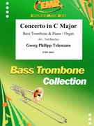 Concerto in C Major by Telemann Georg Philipp - Ted Barclay - for Bass Trombone and Organ (Bass Trombone and Organ)