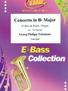 Concerto in Bb Major by Telemann Georg Philipp - Ted Barclay - for Eb Bass and Organ (Eb Bass and Organ)