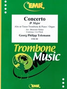 Concerto Bb Major by Telemann Georg Philipp - Slokar and Fluck - for Trombone and Piano (Trombone and Piano)