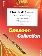 Plainte d'Amour by Aletter Wilhelm - Mourey Colette - for Bassoon and Piano (Bassoon and Piano)