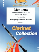 Menuetto by Mozart Wolfgang Amadeus - Valta Jan - for Clarinet and Piano (Clarinet and Piano)