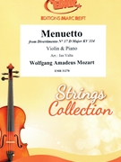 Menuetto by Mozart Wolfgang Amadeus - Valta Jan - for Violin and Piano (Violin and Piano)