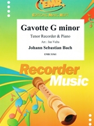 Gavotte G minor by Bach Johann Sebastian - Valta Jan - for Tenor Recorder and Piano (Tenor Recorder and Piano)