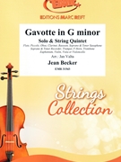 Gavotte in G minor by Becker Jean - Valta Jan - for Piccolo and String Quintet (Piccolo and String Quintet)